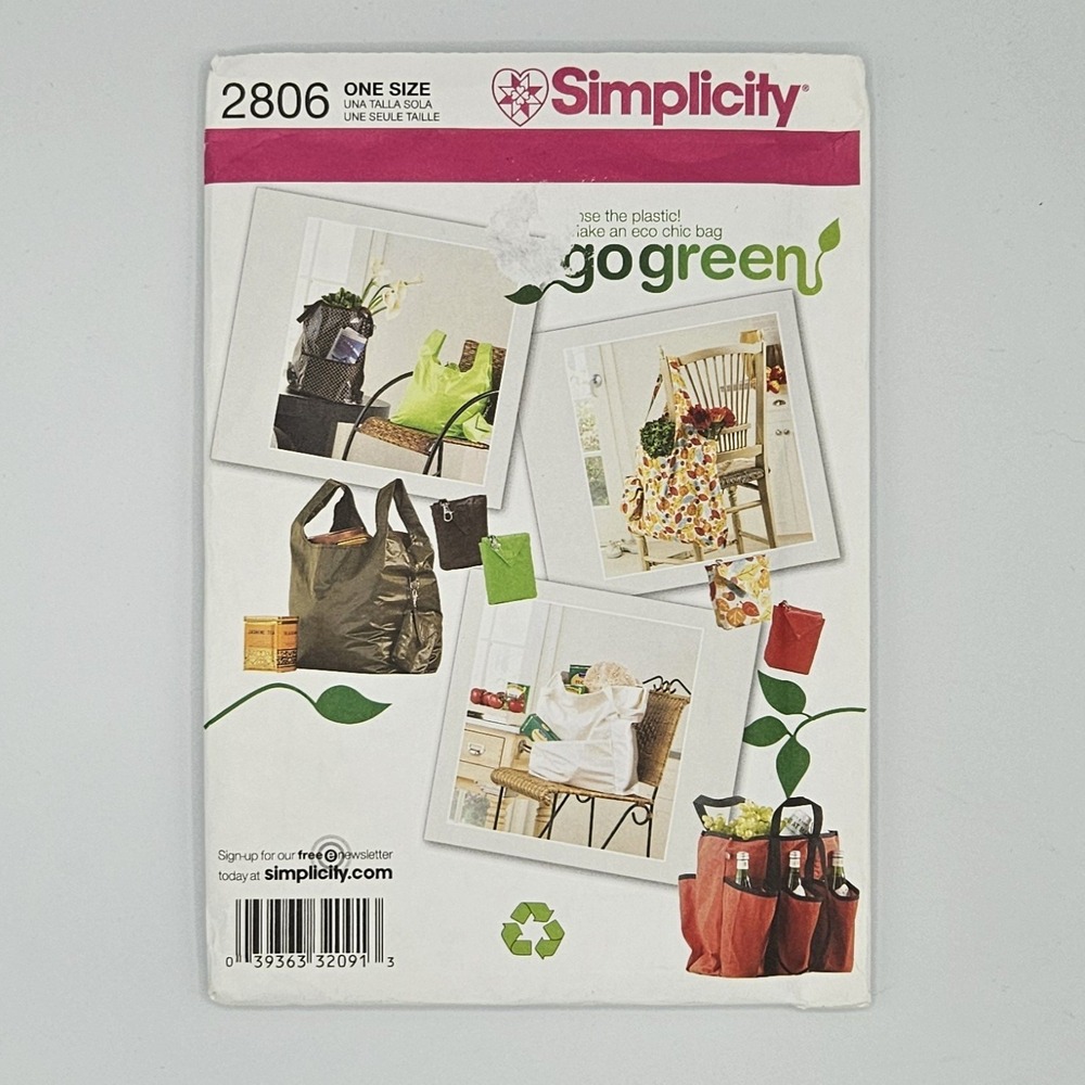 Uncut Simplicity‎ 2806 Go Green bags